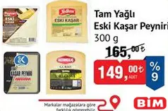 TAM YAĞLI ESKİ KAŞAR PEYNİRİ 300 G fiyat ve kampanya bilgisi
